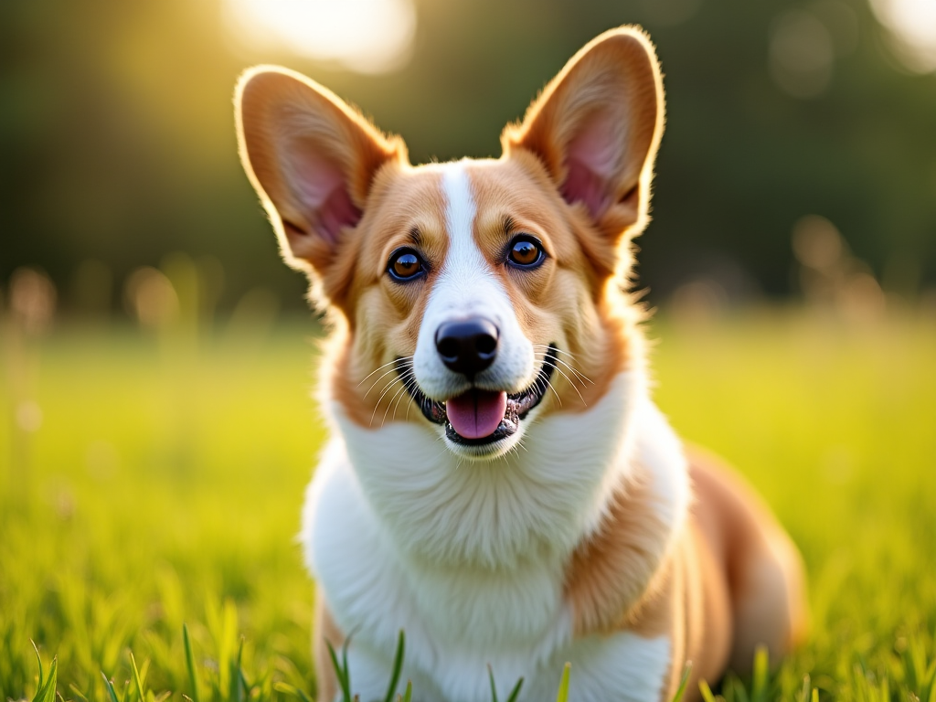 A Pembroke Welsh Corgi with a lush double coat in a sunny meadow, illustrating why shaving is harmful. A Pembroke Welsh Corgi with a lush double coat in a sunny meadow, illustrating why shaving is harmful.
