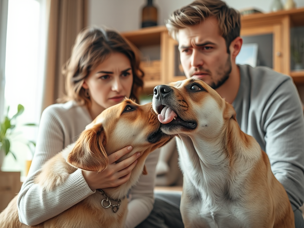 A person sitting on a sofa with their dog intently licking their hand, the owner looks concerned in a warm home setting, exploring why does my dog lick me so much. A person sitting on a sofa with their dog intently licking their hand, the owner looks concerned in a warm home setting, exploring why does my dog lick me so much.