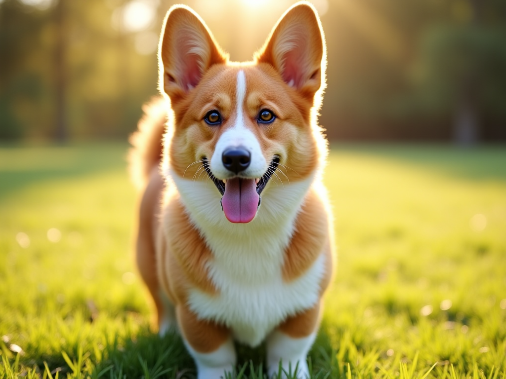 Fluffy Corgi outdoors displaying thick double coat, sunlight highlighting fur texture, demonstrating natural insulation and protection for double-coated dogs. Fluffy Corgi outdoors displaying thick double coat, sunlight highlighting fur texture, demonstrating natural insulation and protection for double-coated dogs.