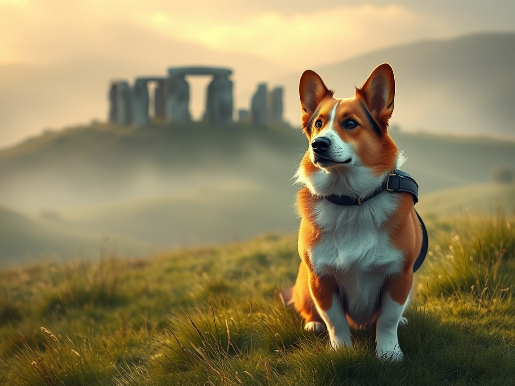 Welsh Corgi in ancient Welsh landscape with stone circle, illustrating breed's 3,000-year history as explored in "Where Do Welsh Corgis Come From? Breed History Explained Welsh Corgi in ancient Welsh landscape with stone circle, illustrating breed's 3,000-year history as explored in "Where Do Welsh Corgis Come From? Breed History Explained